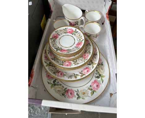 A Royal Worcester "Royal Garden" part tea set. 