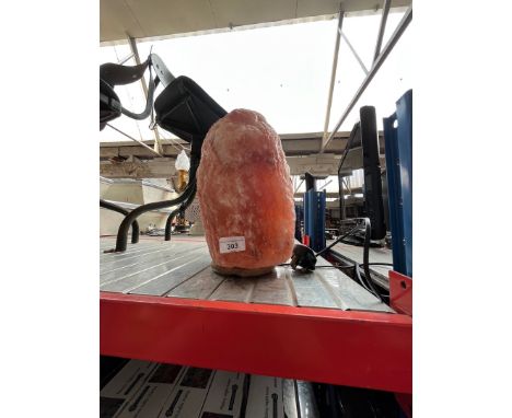 A large red salt lava lamp. 