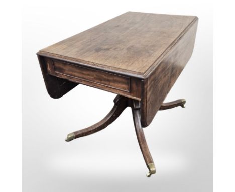 A 20th century mahogany drop leaf sofa table, width 100 cm 