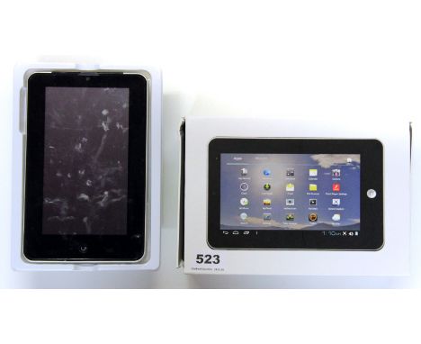 A MID boxed tablet with its corresponding charger. Please note this is a credit card reclaim item sold as seen and without re