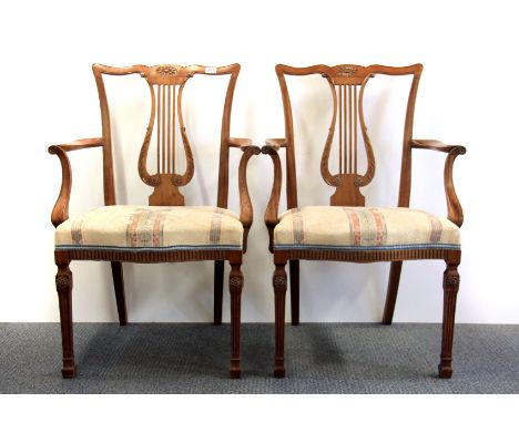 A pair of Chippendale style mahogany carver chairs.