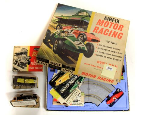 A vintage Airfix motor racing set.