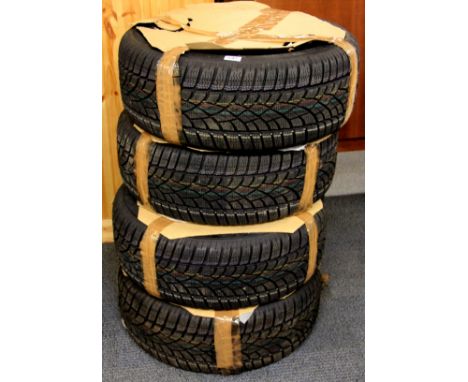 Four Dunlop 225/55R car tyres. Please note this is a credit card reclaim item sold as seen and without reserve.