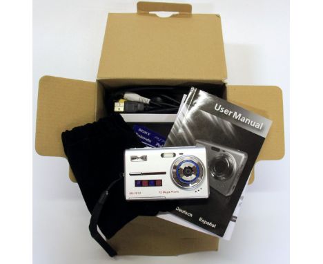 A boxed Sharpixels SH-7010 digital camera. Please note this is a credit card reclaim item sold as seen and without reserve.