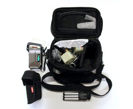A DigiLive digital videocamera with carrying case and a quantity of accessories. Please note this is a credit card reclaim it