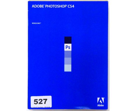 A boxed Adobe Photoshop CS4 for Windows. Please note this is a credit card reclaim item sold as seen and without reserve.