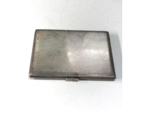 Antique engine turned cigarette case weight 170g 