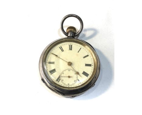 Antique silver Kendal &amp; dent London open face pocket watch  balance will spin does tick but stops fully wound sold as par