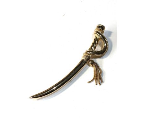 Christian Dior cutlass brooch measure approx 12cm  in good condition 