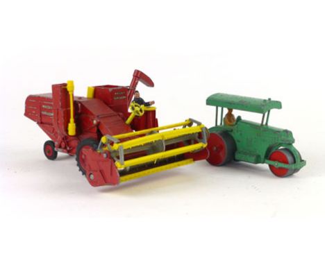 A Corgi Toys Major Collection Massey Ferguson 780 combine harvester with scarlet painted body and driver together with a Dink