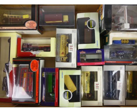 A collection of boxed vehicles to include exclusive first editions, buses, Pickfords removals lorries, boxed world rally cham