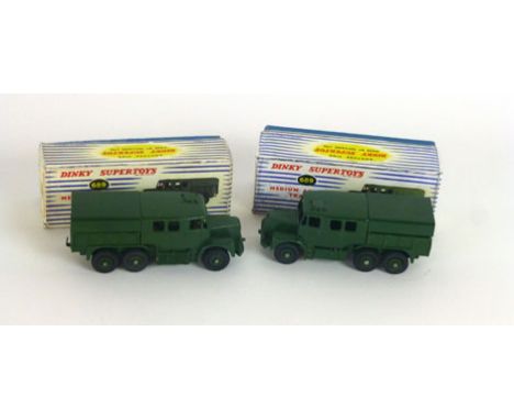 Two Dinky Supertoys 689 medium artillery tractor in original blue and white stripped boxes CONDITION REPORT: Very good condit