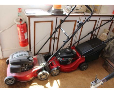 A PETROL DRIVEN MOUNTFIELD BRANDED ROTARY MOWER 