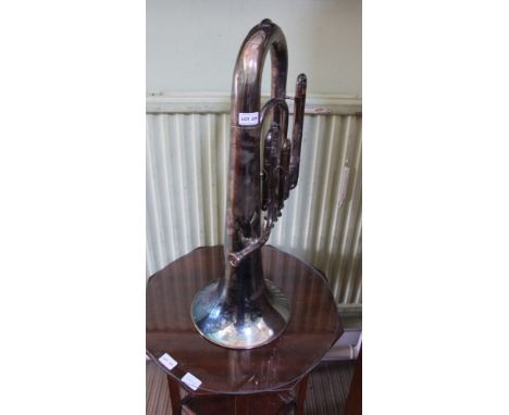A SILVER PLATED JUPITER BRANDED BARITONE HORN 