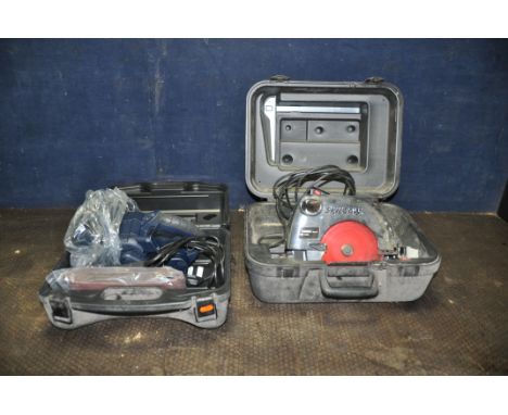 A SKILSAW 5366 CIRCULAR SAW IN CASE and a Wickes WPBS800 belt sander brand new in case (both PAT pass and working)(2)
