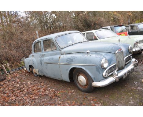 A 1953 HUMBER HAWK MkVI SALOON, registration number NFH 341, in Severn blue, manual gearbox with overdrive, petrol engine, Od