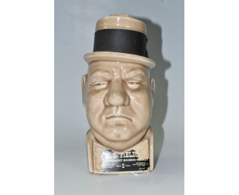 BREWERIANA: A W,C FIELDS KENTUCKY STRAIGHT WHISKEY DECANTER,  ceramic decanter in the form of a W.C. Fields bust, cork stoppe