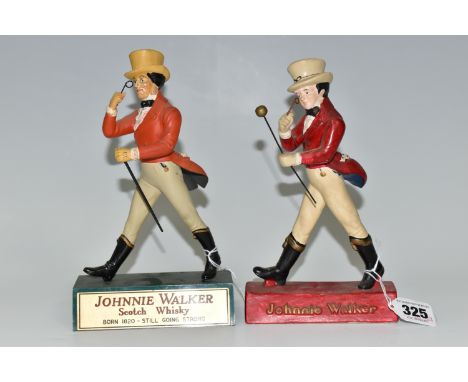 BREWERIANA: TWO JOHNNY WALKER WHISKY ADVERTISING FIGURES, comprising a ceramic Johnny Walker figure, height 21cm (appears to 