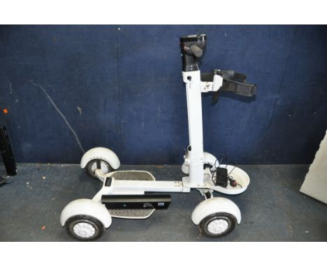 A 'GOLF SKATE CADDY' ELECTRIC GOLF BIKE with one key, one fob, one battery and one charger (PAT pass but very intermittent )