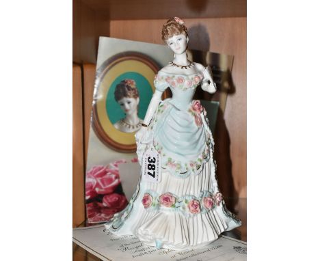 A ROYAL WORCESTER FOR COMPTON &amp; WOODHOUSE 'SPLENDOUR AT COURT' LIMITED EDITION FIGURINE, 'A Royal Anniversary' numbered 1