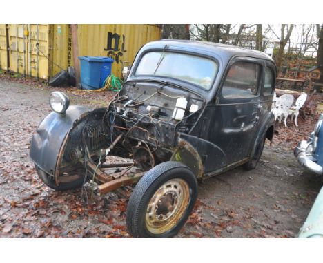 A 1954 FORD POPULAR 103E CHASSIS, REGISTRATION NUMBER ODD 866, gearbox present but no engine, Odometer reads 84840 miles, No 