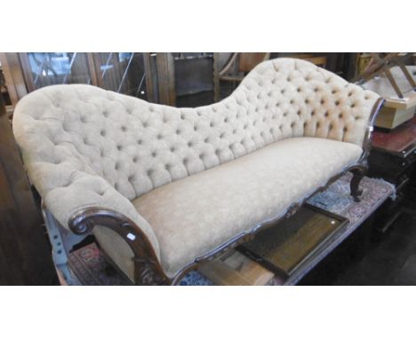 DOUBLE ENDED FRENCH SOFA ON CABRIOLE LEGS 