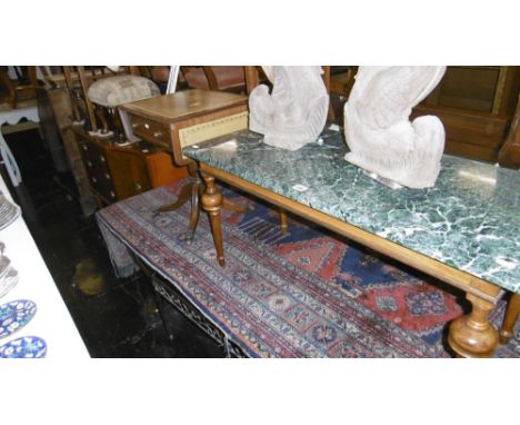 A COFFEE TABLE AND SMALL SOFA TABLE