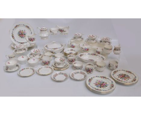 A Paragon "Lavinia" pattern decorated tea and dinner ware comprising five cups, six saucers, six side plates, six sandwich pl