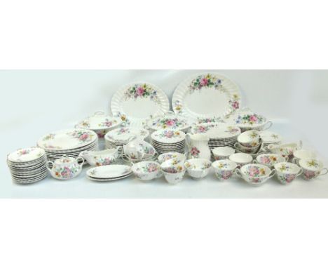 A large quantity of Royal Doulton "Arcadia" pattern dinner and teaware to include three circular tureens and covers, two oval