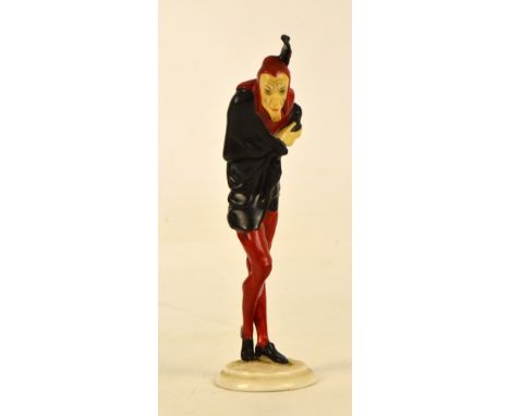 A 1946-1948 West German porcelain figure of Mephisto, marked to base and with impressed "K Tutter", Hutschenreuther Selb, for