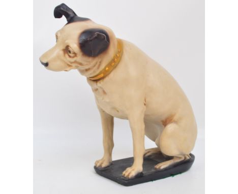 A life size resin model of His Master's Voice dog, Nipper, probably used in advertising. CONDITION REPORT: A few light surfac