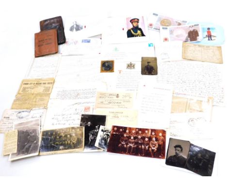 Various army and war related and other ephemera, Battle of The Somme Commemorative fifty pound note no. 171916, various other