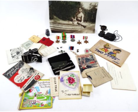 A set of five WWII medals, awarded to Signalman G Lee, Royal Signals, 2336539, comprising Africa Star, Italy Star, 1935 45 St