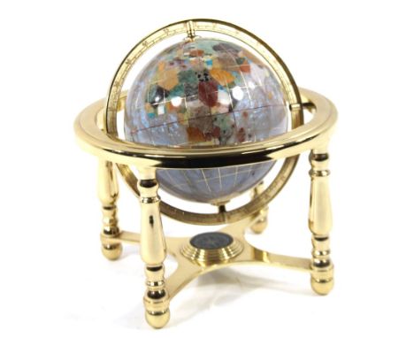 A modern QVC style tabletop terrestrial globe, on circular axis, 23cm dia. 