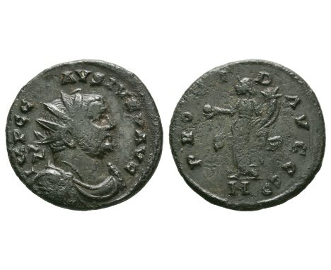 287-293 AD. Camulodunum mint. Obv: IMP C CARAVSIVS P AVG legend with laureate, draped and cuirassed bust right. Rev: PROVID A