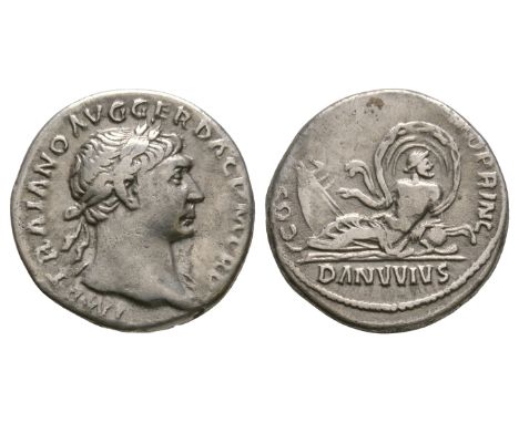 107 AD. Rome mint. Obv: IMP TRAIANO AVG GER DAC P M TR P legend with laureate bust right. Rev: COS V P P S P Q R OPTIMO PRINC