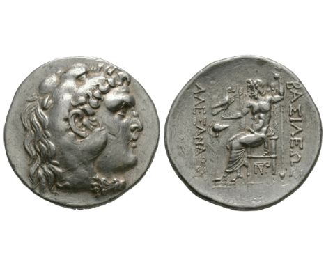 250-175 BC. Mesembria mint. Obv: head of Herakles right wearing lionskin headdress. Rev: BASILEWS ALEXANDROU legend with Zeus