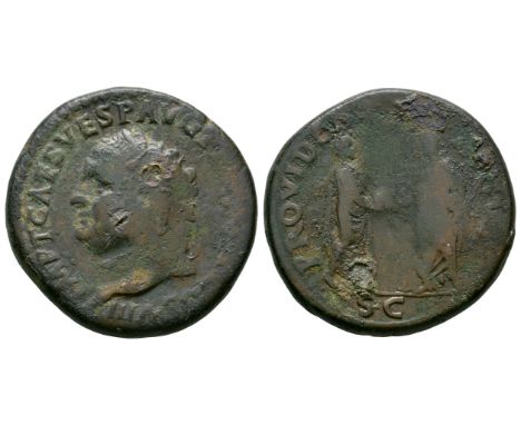 80 AD. Rome mint. Obv: IMP T CAES VESP AVG P M TR P P P COS VIII legend with laureate head left. Rev: PROVIDENT AVGVST legend