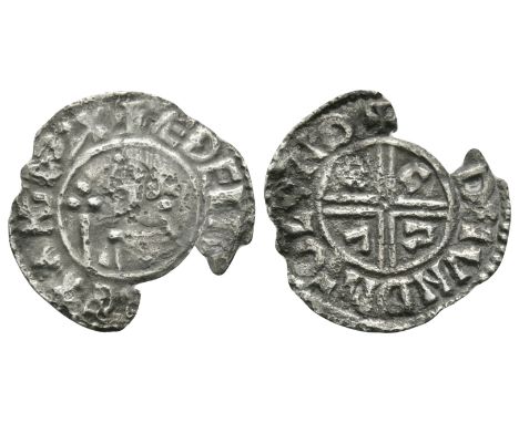 991-997 AD. BMC type iiia. Obv: profile bust with ÆÐELR[ ]EX ANGLOR legend. Rev: short voided cross with C R V X in angles wi