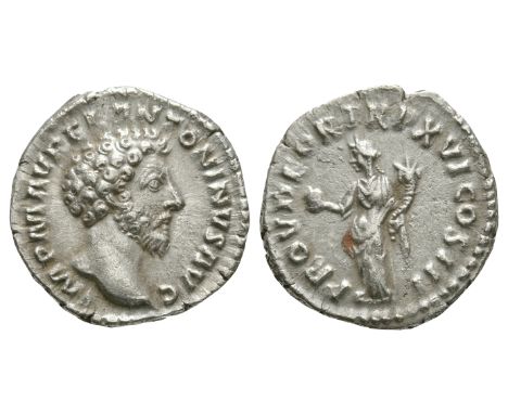 162 AD. Rome mint. Obv: IMP M AVREL ANTONINVS AVG legend with laureate head right. Rev: PROV DEOR TRP XVI COS III legend with