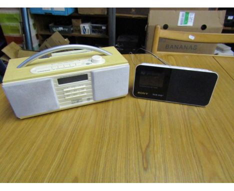 DAB radio and DAB radio alarm clock, both from house clearance 