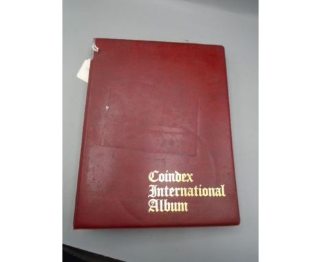 An album of coins British 2 thrift 3d 1 x 1/2 d, Vic- ERII, florins and 2/6 most post 1940s