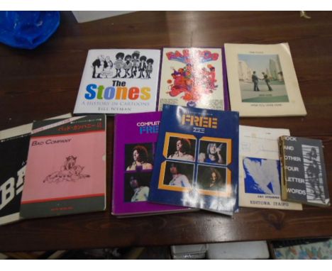 Collection of music memorabilia books to include Free, Bad Company, Pink Floyd, Rolling Stones, Cat Stevens etc