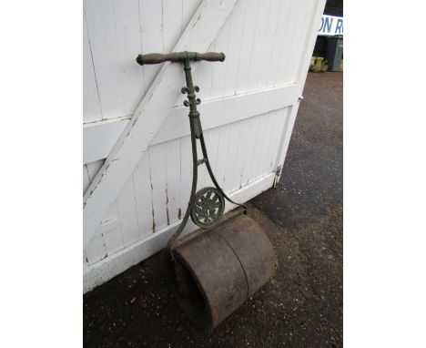 Vintage cast iron garden roller 