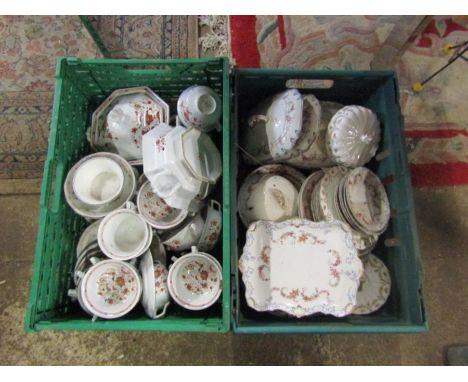 2 boxes of vintage china including Wedgewood etc 