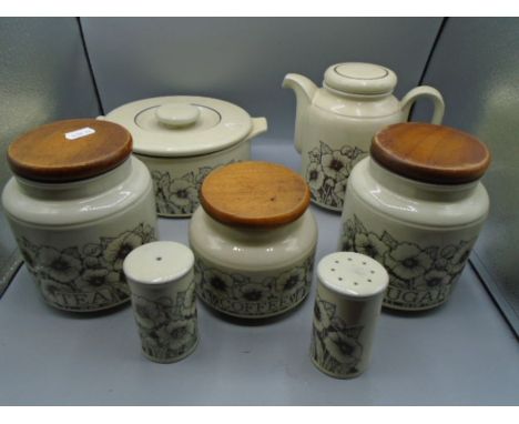 Hornsea table ware- teapot, casserole dish, s&amp;p pots, tea, coffee and sugar pots