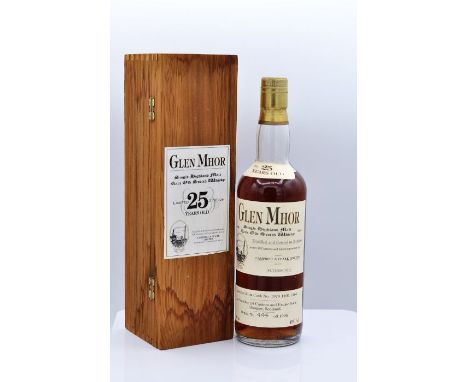 Glen Mhor 25 Year Old Highland Single Malt Scotch Whisky bottled from cask no. 1970 1164/1166 bottle no.444/1926 by Campbell 