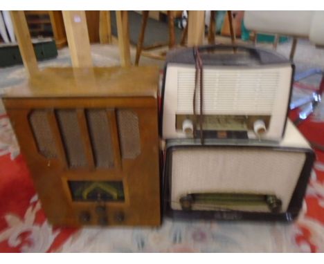 3 vintage radio's for display purposes 