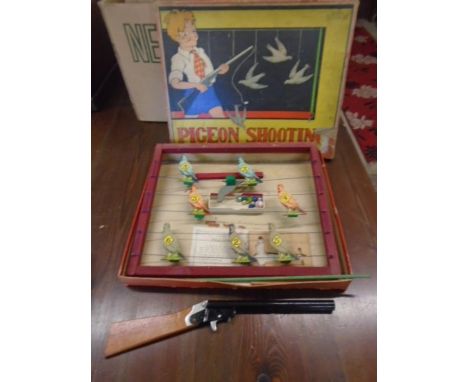 Vintage chad valley pigeon shooting game