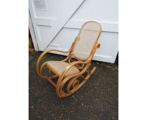 Vintage Thonet style bentwood rocking chair